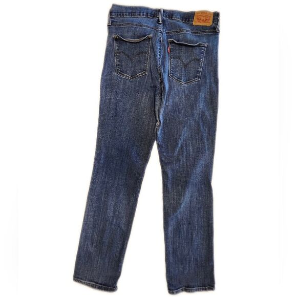 Levi's Slimming Straight Medium Blue Denim Jeans, Size 31 (12) - Picture 3 of 11